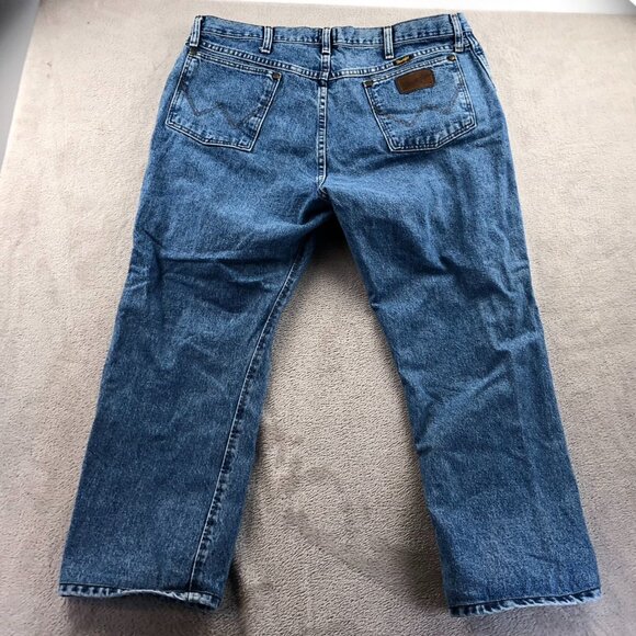 2 Wrangler Mens Jeans Size 38x30 Lot Of Two 47MWZ Blue Denim Straight Leg Casual - Picture 13 of 16